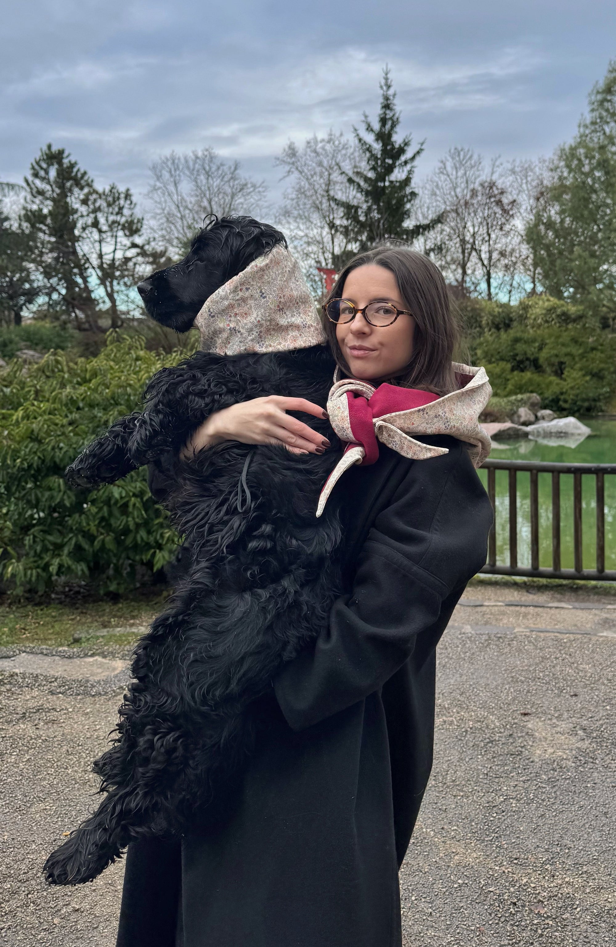 Capuche Imperméable Réversible - poudré & fleuri