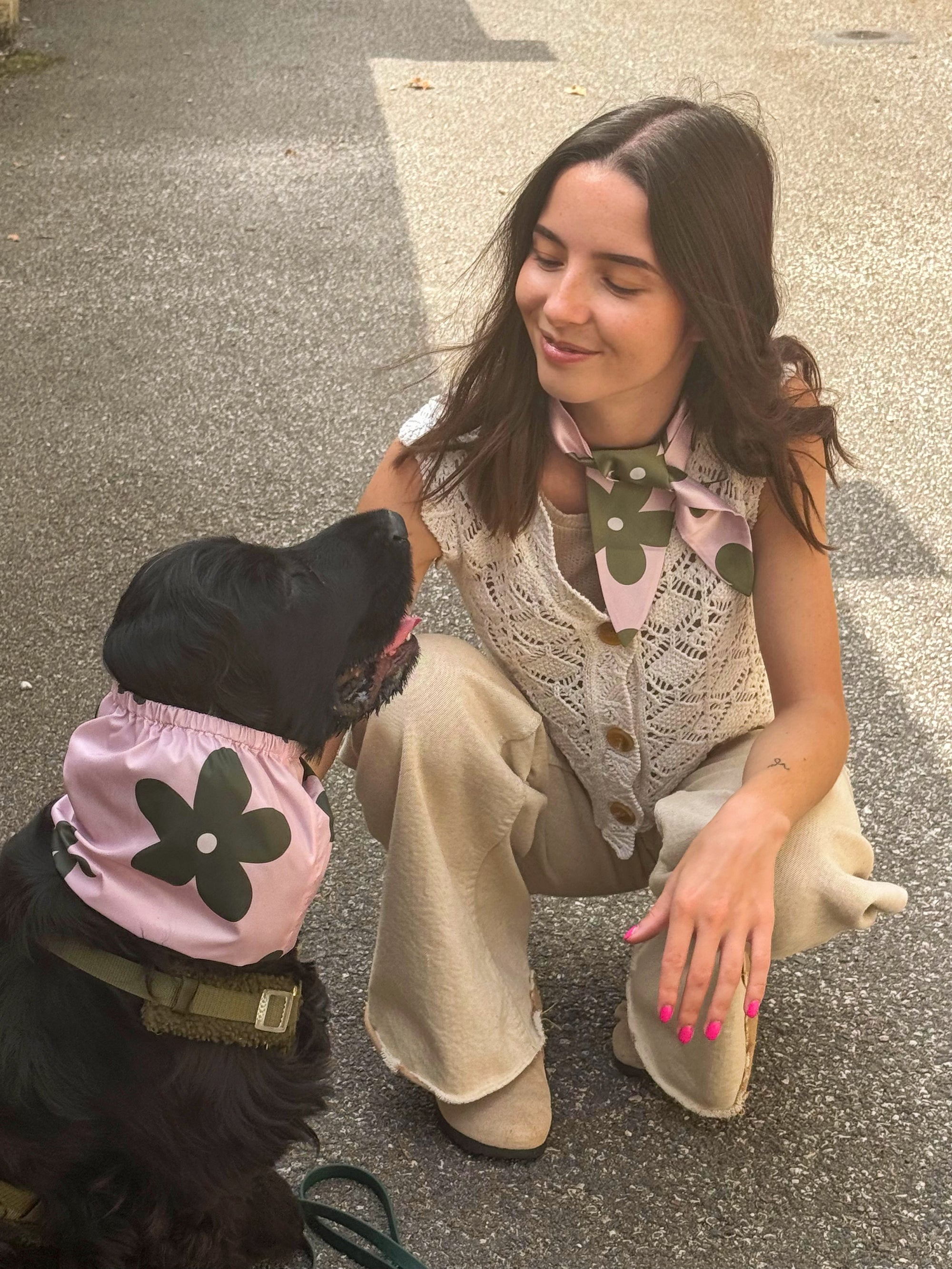Snood imperméable fleuri