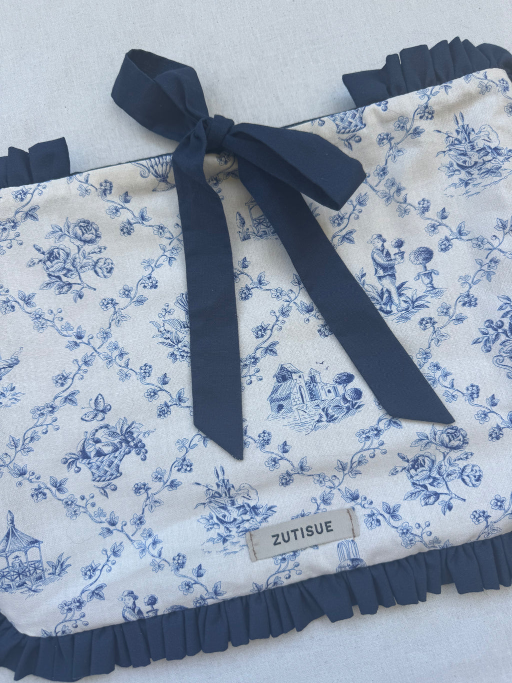 Housse iPad - toile de jouy
