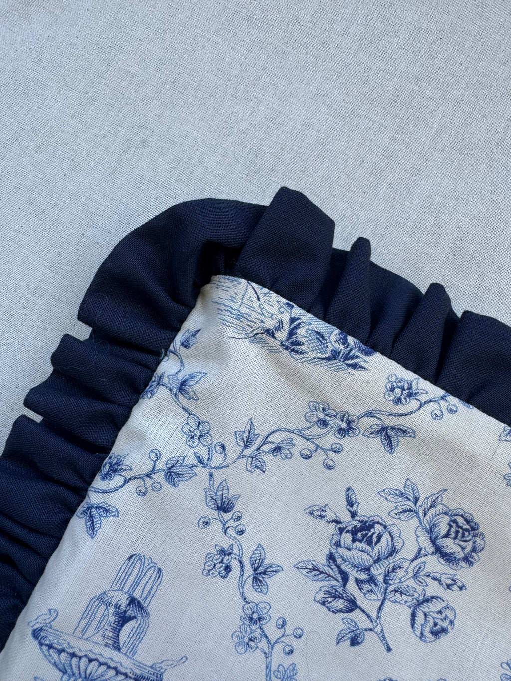 Housse ordinateur - toile de jouy