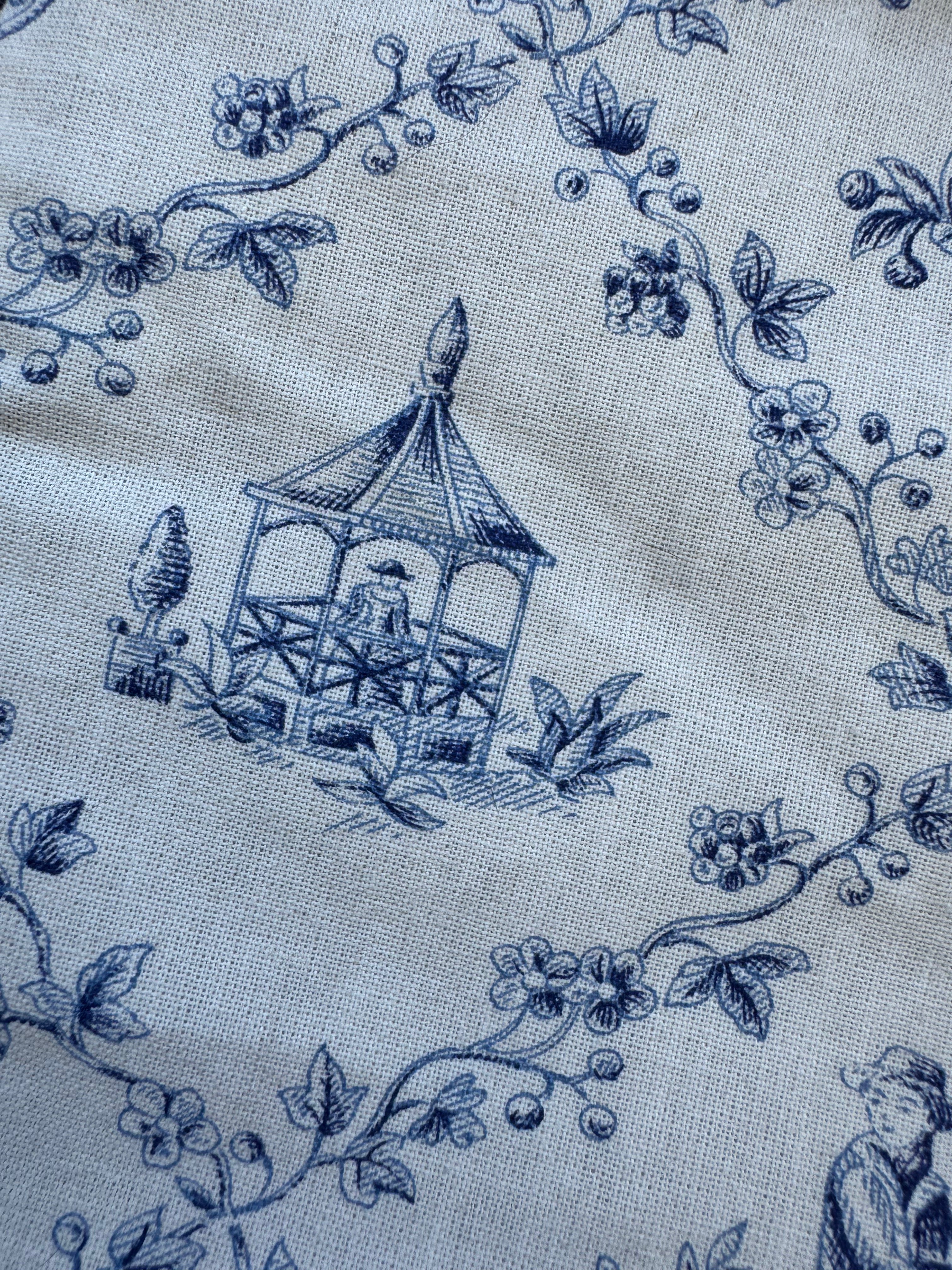 Housse liseuses & poche - toile de jouy