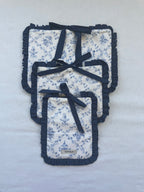 Housse ordinateur - toile de jouy