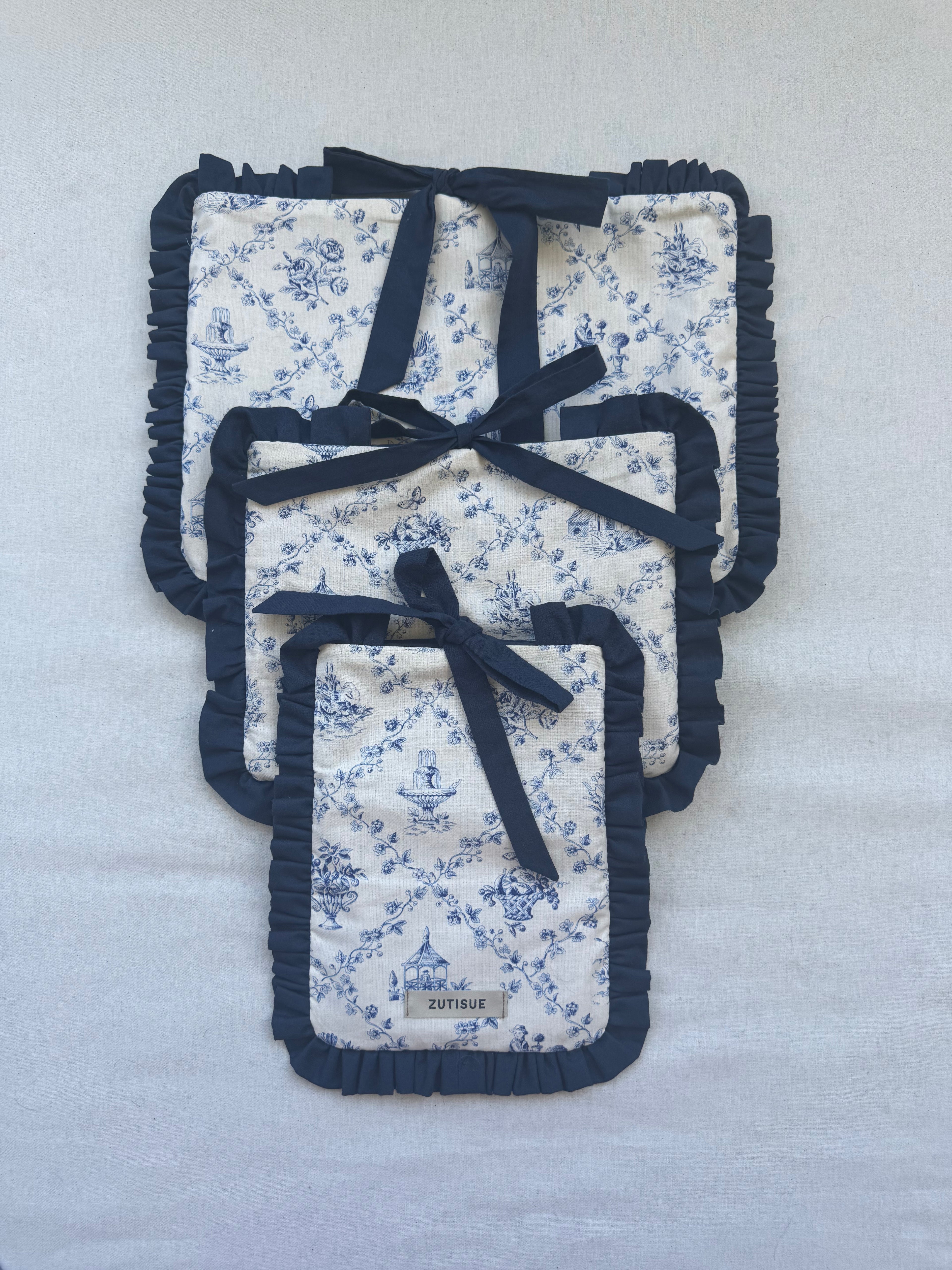 Housse iPad - toile de jouy