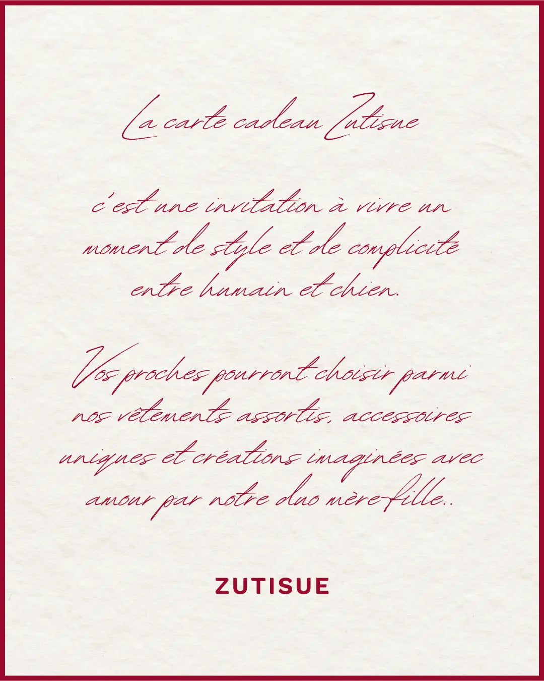 Carte Cadeau Zutisue